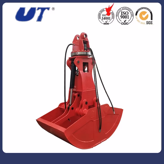 Parte superior hidráulica da cubeta da garra do cilindro do dobro do acessório da mini máquina escavadora