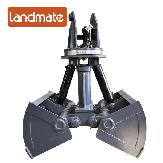 Caçamba clamshell para escavadeira, caçamba hidráulica, caçamba de areia