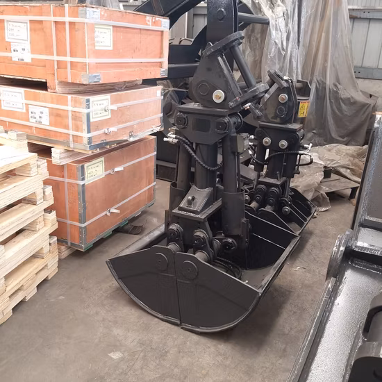 Mini escavadeira 5t balde clamshell balde de areia com dentes